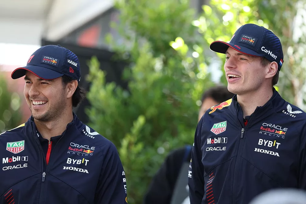 Sergio P&eacute;rez, Red Bull Racing Max Verstappen, Red Bull Racing 