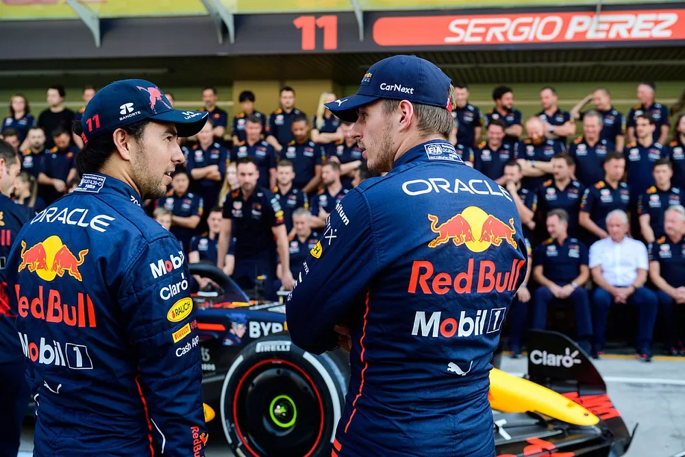 Sergio P&eacute;rez, Red Bull Racing, Max Verstappen, Red Bull Racing