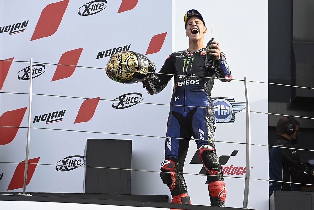 World Champion Fabio Quartararo, Yamaha Factory Racing celebrates