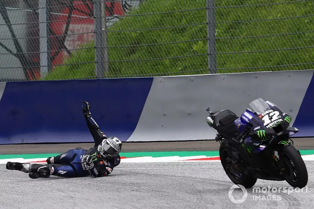 La chute de Maverick Vinales, Yamaha Factory Racing 