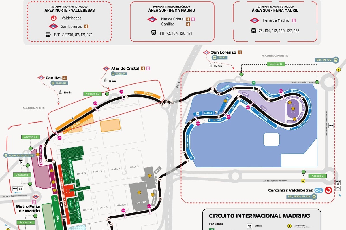 Guía de movilidad para el GP de España 2026: Zonas, Metro y Cercanías en el MADRING