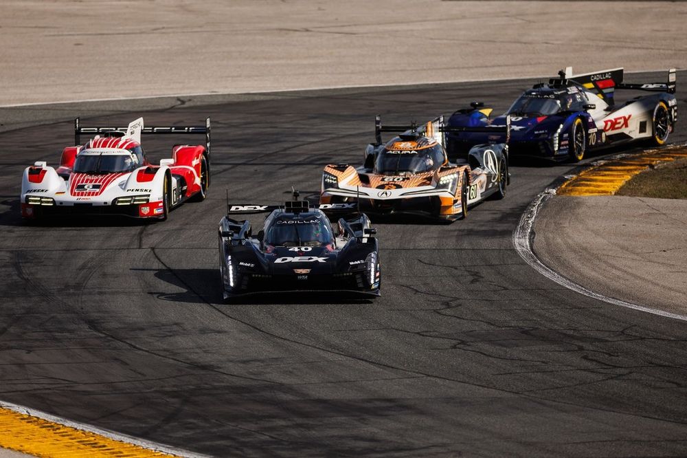 #40 Cadillac Wayne Taylor Racing Cadillac V-Series.R: Jordan Taylor, Louis Deletraz, Colton Herta, #6 Porsche Penske Motorsport Porsche 963: Laurens Vanthoor, Kevin Estre, Matt Campbell, #60 Acura Meyer Shank Racing w/Curb Agajanian Acura ARX-06: Tom Blomqvist, Colin Braun, Scott Dixon, AJ Allmendinger