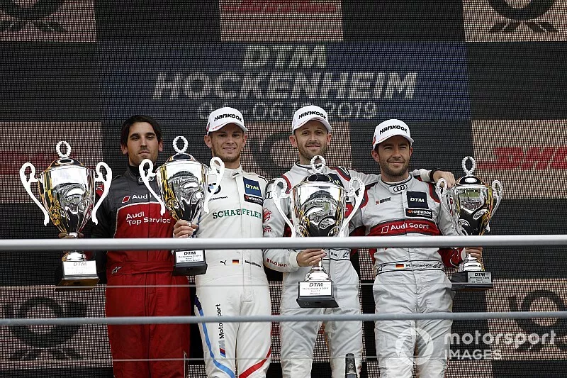 Podio: Ganador Ren&eacute; Rast, Audi Sport Team Rosberg, segundo clasificado Marco Wittmann, BMW Team RMG, tercer clasificado Mike Rockenfeller, Audi Sport Team Phoenix