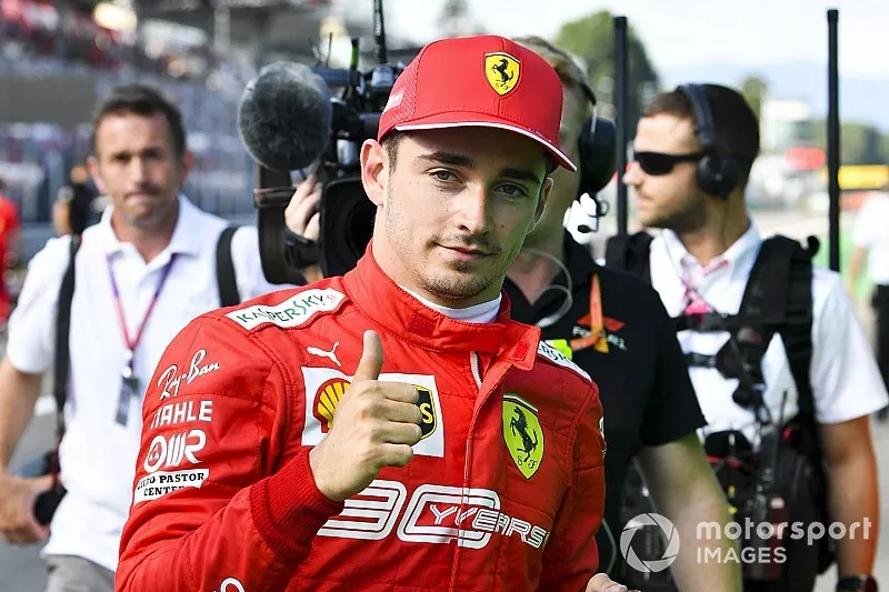 Polesitter Charles Leclerc, Ferrari