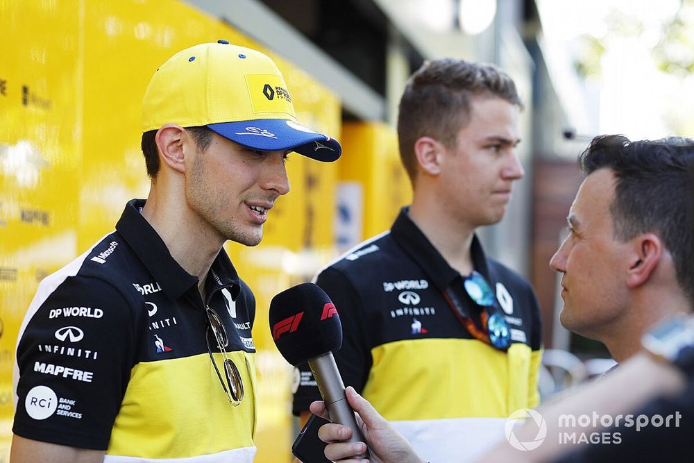 Esteban Ocon, Renault F1 Team, in the paddock