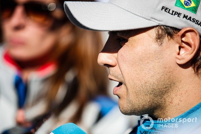 Felipe Massa, Venturi Formula E,talks to the press