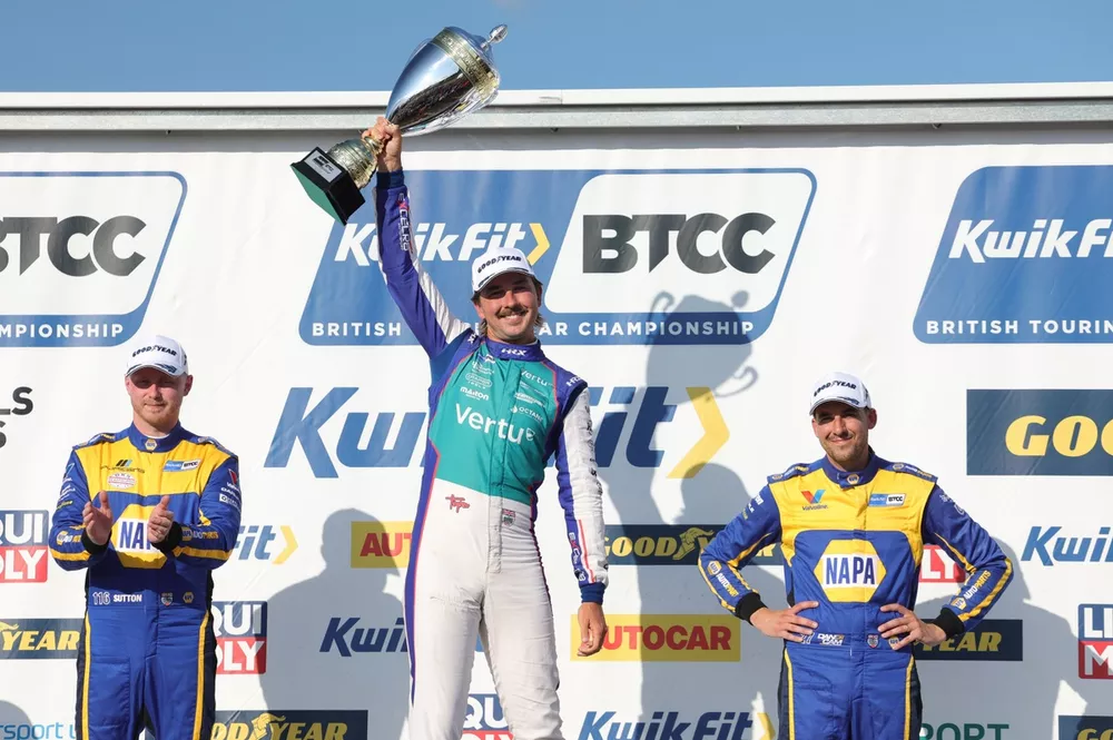 Podium celebration