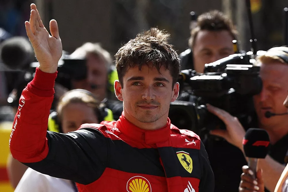 Polesitter Charles Leclerc, Ferrari