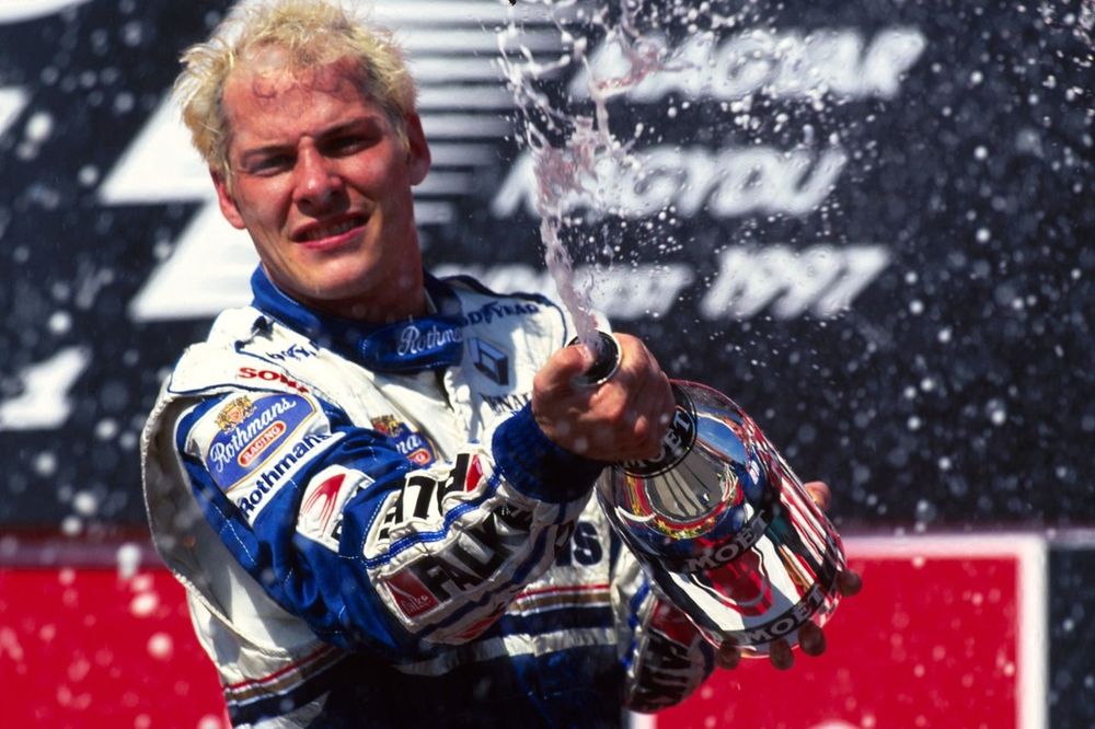 Jacques Villeneuve (CDN) Williams celebra