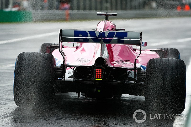 Pérez lideró la primera práctica bajo la lluvia en Monza