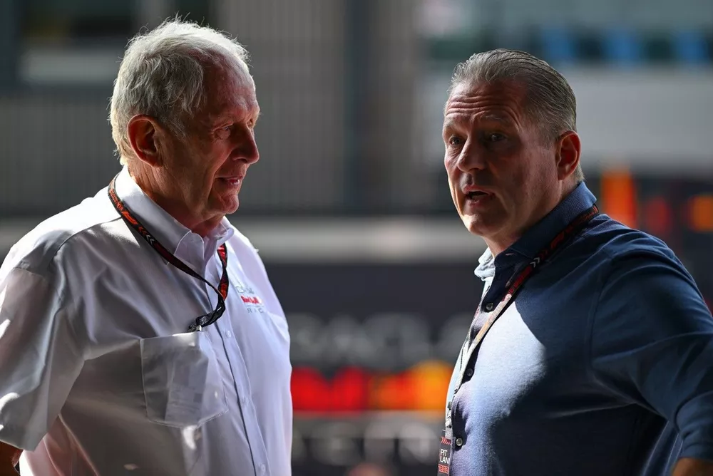 Jos Verstappen, Dr. Helmut Marko, Consultant, Red Bull Racing