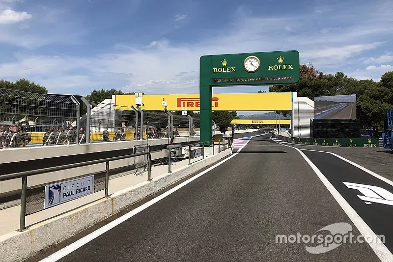 Dettaglio dell'ingresso alla pit lane
