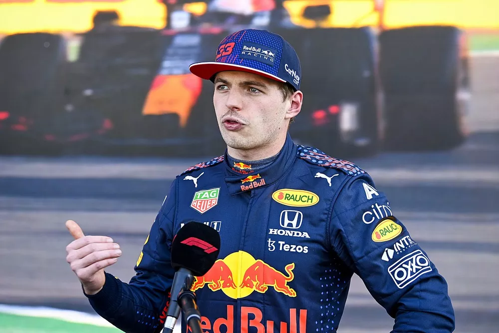 Max Verstappen, Red Bull Racing, is interviewed after Qualifying