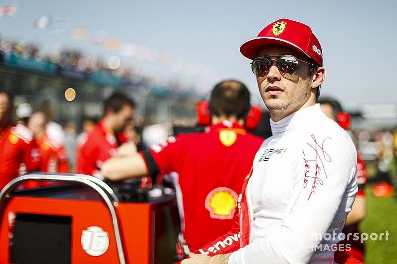 Charles Leclerc, Ferrari, on the grid