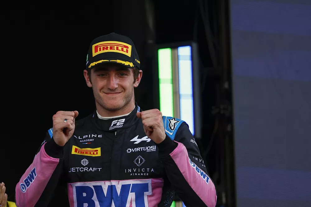 Jack Doohan, Invicta Virtuosi Racing, 2nd position, on the podium