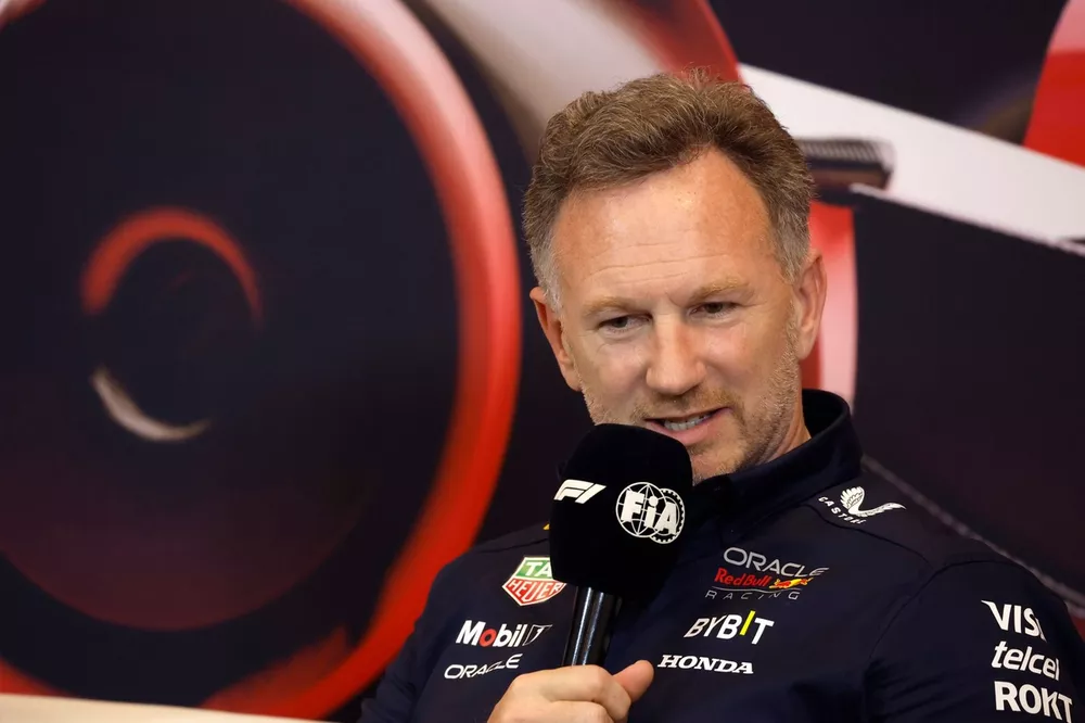 Christian Horner, Team Principal, Red Bull Racing, in the team principals Press Conference