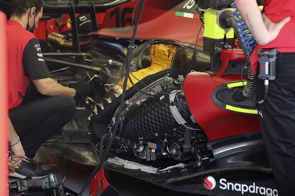 Il motore della Ferrari F1-75