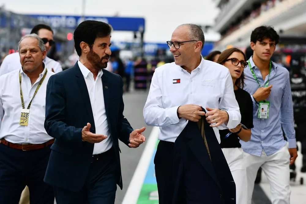 Mohammed ben Sulayem, FIA President and Stefano Domenicali, CEO of the Formula One Group