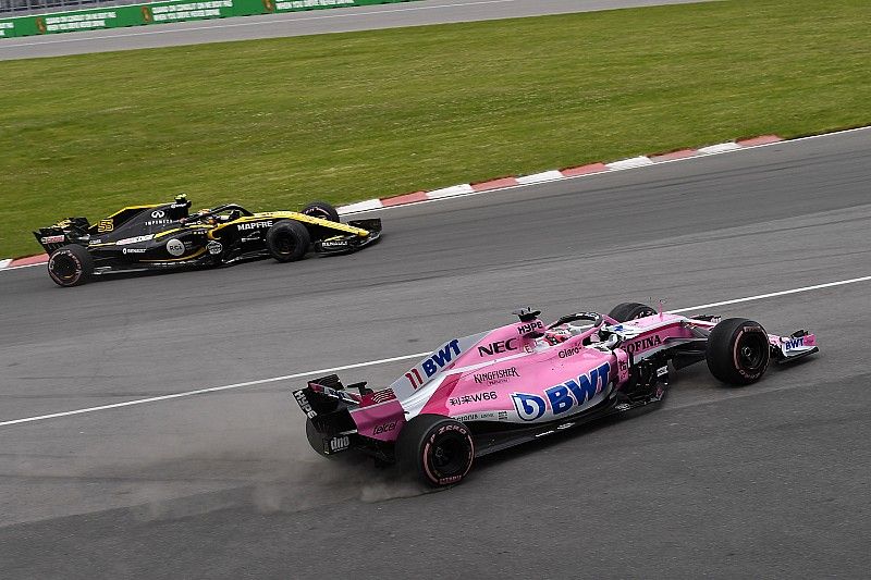 Sergio Perez, Force India VJM11 trompea
