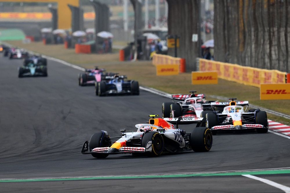 Esteban Ocon, Haas F1 Team, Isack Hadjar, RB F1 Team, Yuki Tsunoda, RB F1 Team