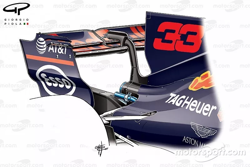 Red Bull RB13: Heckfl&uuml;gel, GP Belgien, Max Verstappen