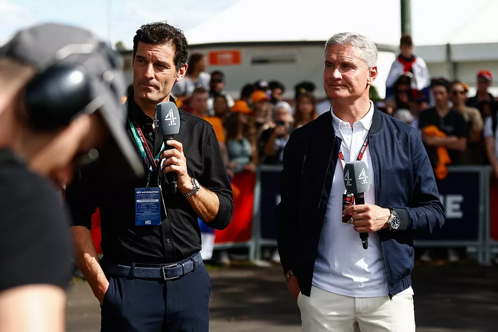 Channel 4 presenters David Coulthard, Mark Webber and Steve Jones