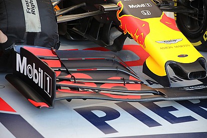 Red Bull: tagliata la bandella dell'ala anteriore della RB15 per consentire l'outwash