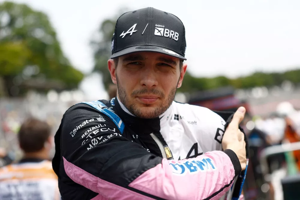 Esteban Ocon, Alpine F1 Team, sur la grille