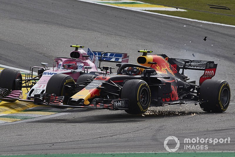 GALERÍA: en fotos el contacto entre Ocon y Verstappen