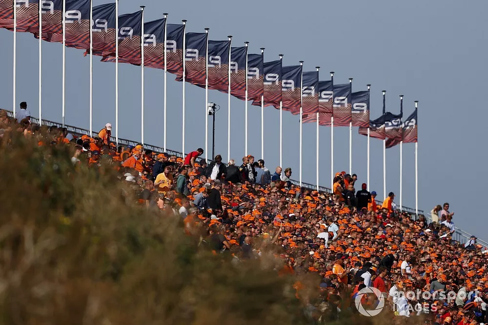 Fans fill the grandstands with orange