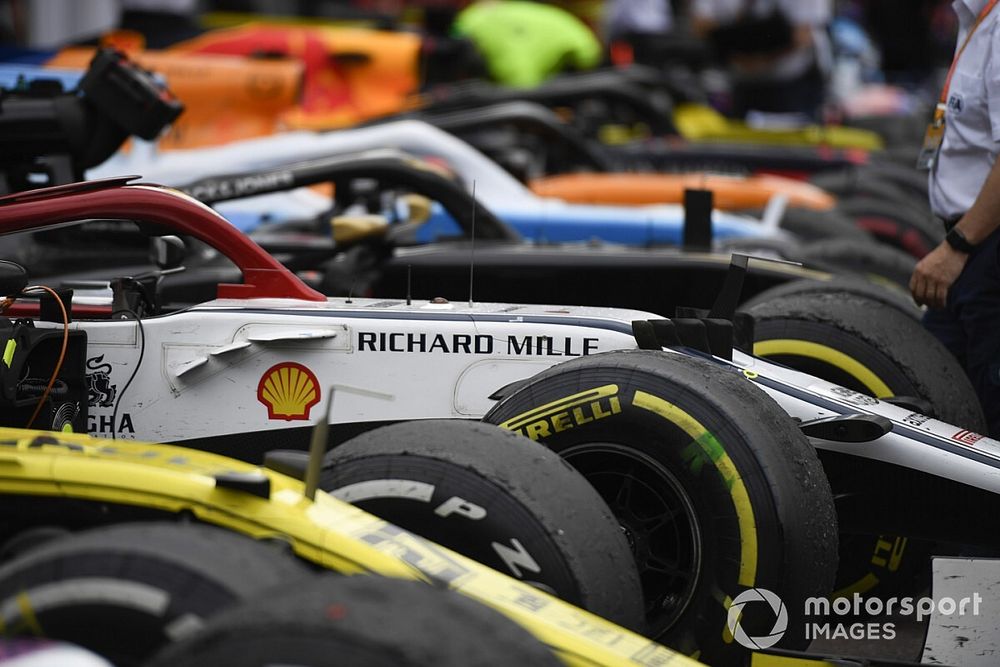 The cars in Parc Ferme after the race