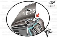 El aler&oacute;n casi id&eacute;ntico de Mercedes y McLaren F1 en Silverstone