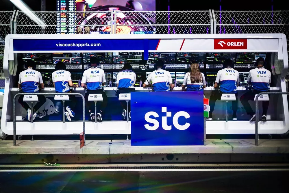RB F1 Team pit gantry