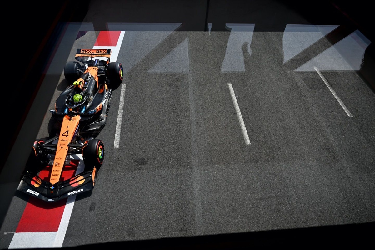 F1 Azerbaijan GP: Norris quickest in windy FP3 from Verstappen and Piastri
