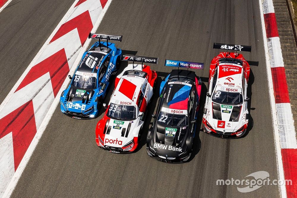 Cars of Robert Kubica, Orlen Team ART, BMW M4 DTM, Lucas Auer, BMW Team RMG, BMW M4 DTM, Ren&eacute; Rast, Audi Sport Team Rosberg, Audi RS 5 DTM, Fabio Scherer, Audi Sport Team WRT, Audi RS 5 DTM