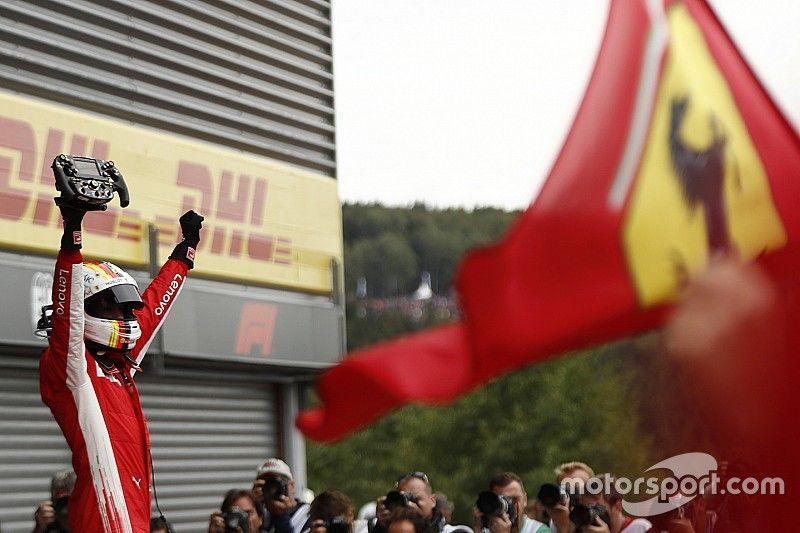 El ganador: Sebastian Vettel, Ferrari
