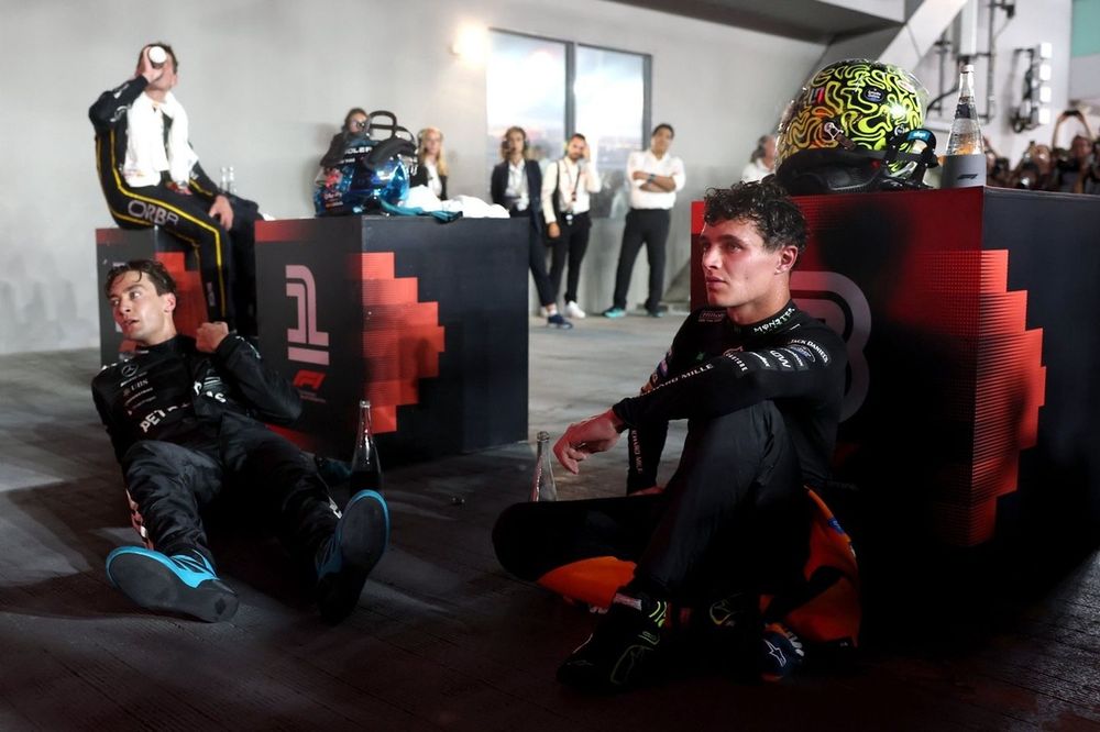 Lando Norris, McLaren, George Russell, Mercedes