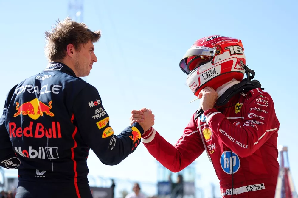 Charles Leclerc, Ferrari, Max Verstappen, Red Bull Racing
