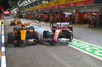 V&iacute;deo: incre&iacute;ble accidente en el pitlane entre Norris y Leclerc