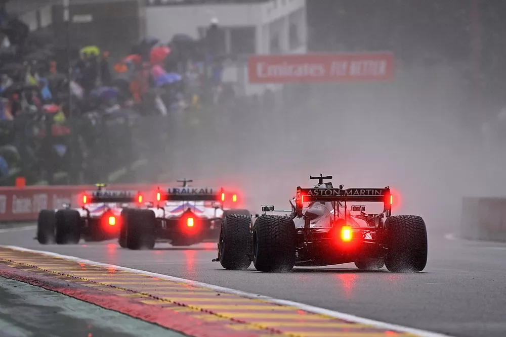 Mick Schumacher, Haas VF-21, Nikita Mazepin, Haas VF-21, and Lance Stroll, Aston Martin AMR21
