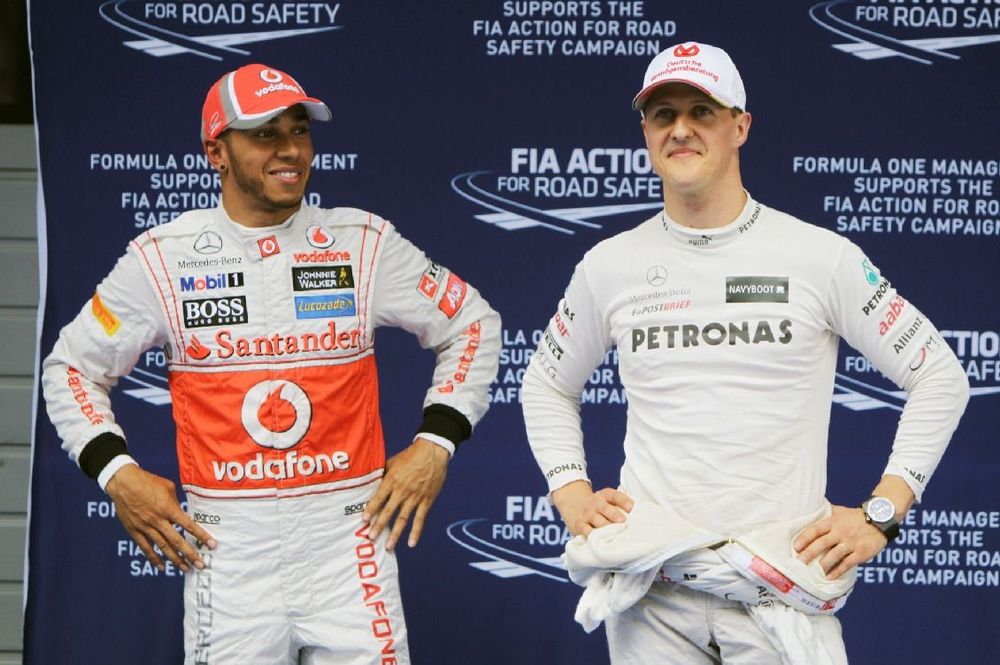 Siegquote: Michael Schumacher wieder vor Lewis Hamilton
