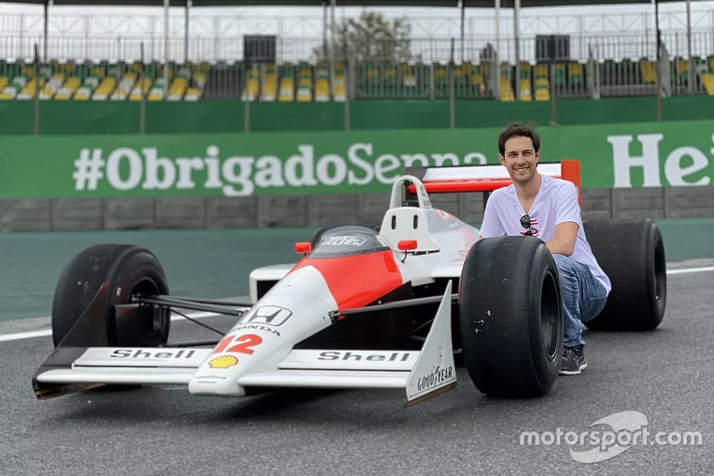 Bruno Senna and the McLaren MP4/4