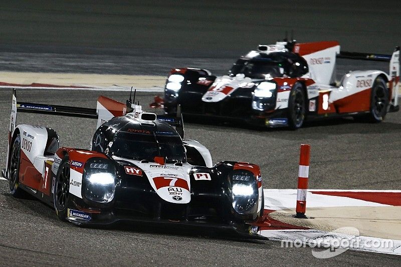 #7 Toyota Gazoo Racing Toyota TS050 - Hybrid: Mike Conway, Kamui Kobayashi, Jose Maria Lopez, #8 Toyota Gazoo Racing Toyota TS050 - Hybrid: Sébastien Buemi, Kazuki Nakajima, Brendon Hartley
