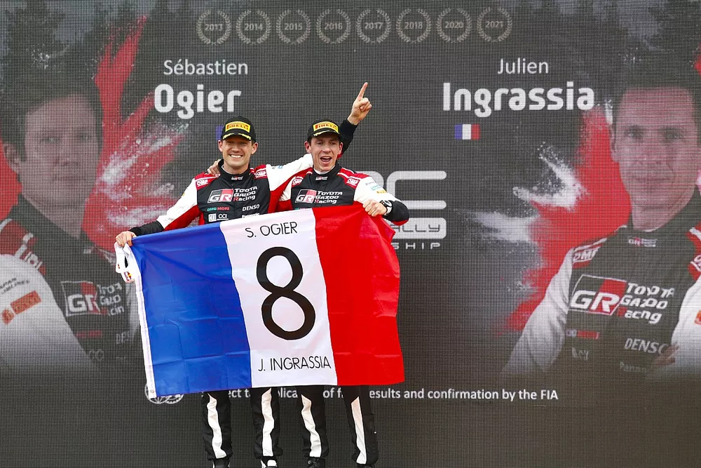 Campeones S&eacute;bastien Ogier, Julien Ingrassia, Toyota Gazoo Racing WRT Toyota Yaris WRC
