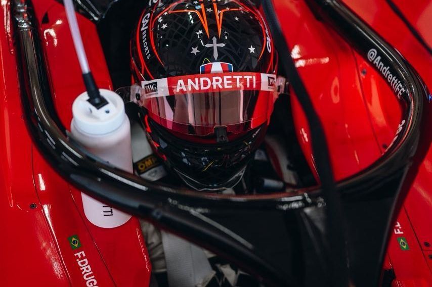 Felipe Drugovich nos testes de pré-temporada da Fórmula E com a Andretti