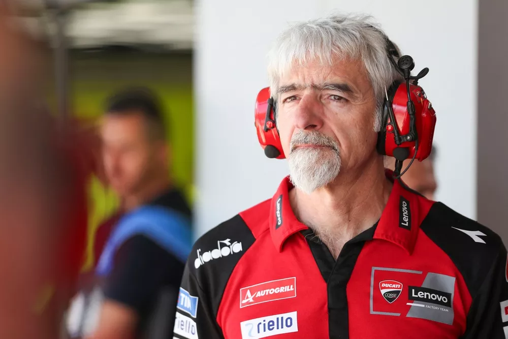 Luigi Dall'Igna, General Manager, Ducati Corse, in pit lane.