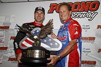 Power gana una accidentada y recortada carrera en Pocono