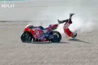 Escalofriante caída de Martín, declarado no apto para la carrera