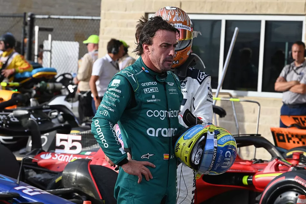 Fernando Alonso, Aston Martin F1 Team, weighs in after the Sprint race