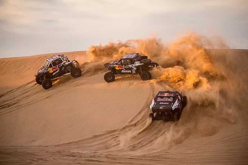 Blade Hildebrand, Mitch Guthrie y Seth Quintero, miembros del equipo Red Bull Junior Off-Road